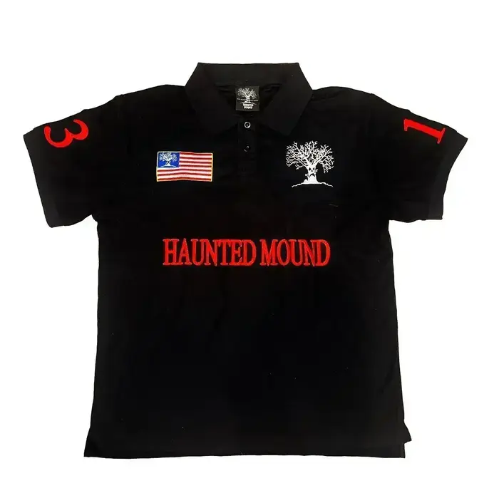 Polo à Mound hanté Y2K pour hommes et femmes, vêtements Hip Hop avec tête de citrouille brodée, chem