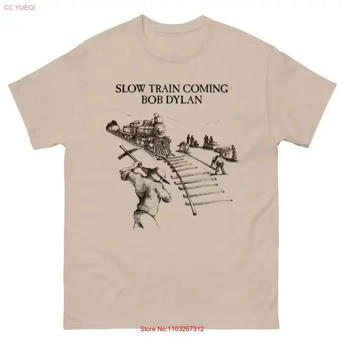 Slow Train Coming Bob Dylan T-shirt S 4XL pour hommes et femmes TD182 vintage lavé streetwear respirant graphique extensible homme