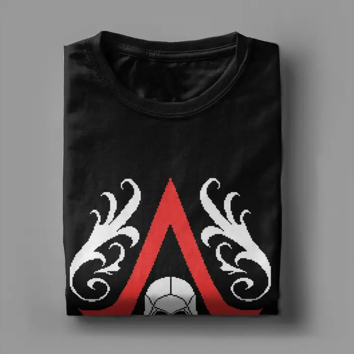 Assassins Creed Pixels T-Shirt d'été décontracté en pur coton