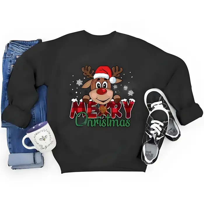 Sweat-shirt festif de noël pour femmes