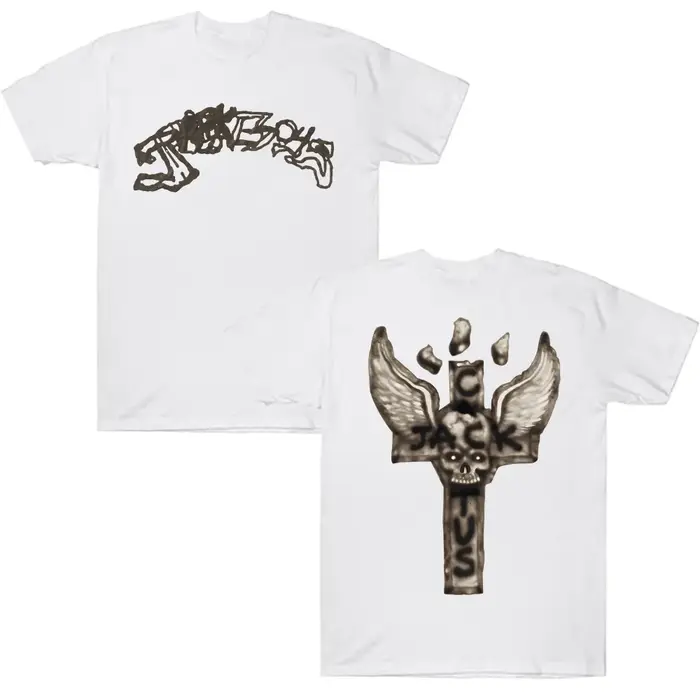 JACKBOYS 2 Album Art Graffiti T-shirt Traviss Scott Cactus Jack hauts ample décontracté coton col rond manches courtes