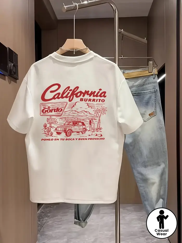 Nouveau t-shirt décontracté pour homme avec imprimé élégant