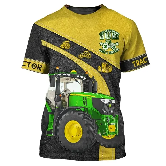 T-shirt graphique de tracteur de ferme pour hommes