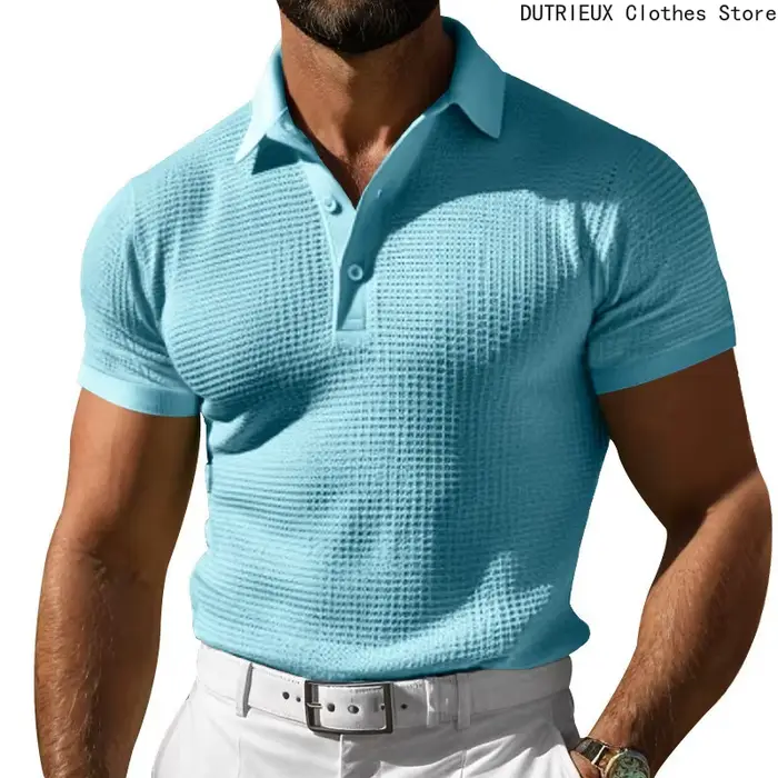 Polo de sport à boutons pour hommes