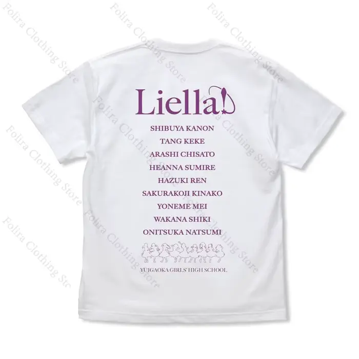 J'adore vivre! Soleil!! Aqours Liella! μ's T-shirt imprimé coton été hauts
