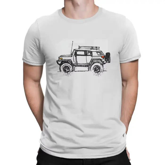 FJ-T-shirt en coton à manches courtes pour hommes, T-shirt tout-terrain, Hipster, Crewneck, Cruiser