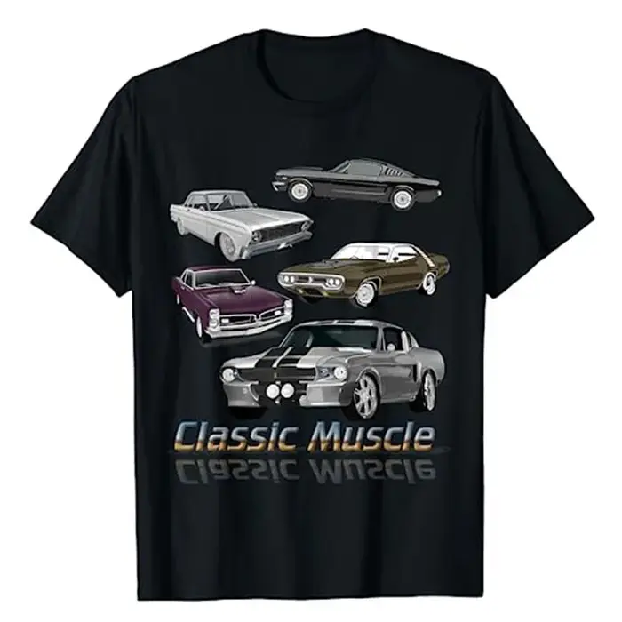 T-shirt fantaisie Muscle Cars, classique, américain, types de différence, t-shirt graphique, style r