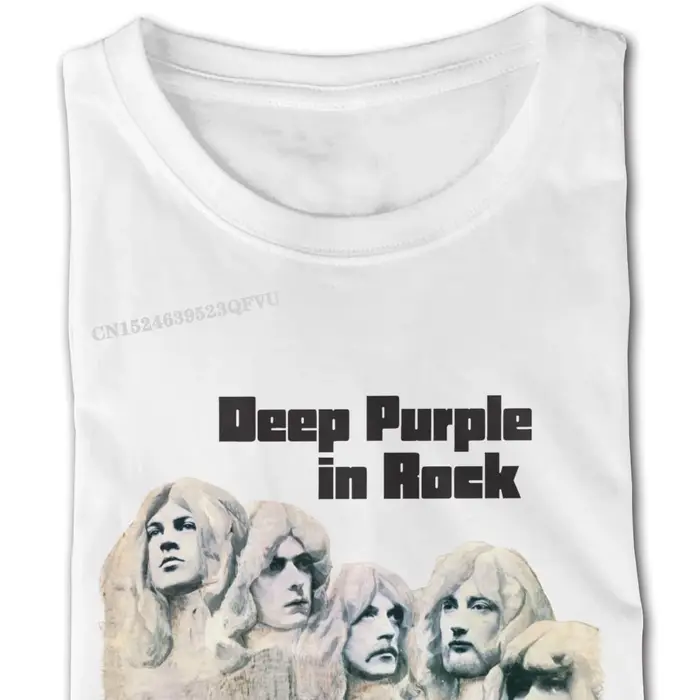 Deep Purple Rock T-Shirt En Coton Grande Taille copain Port T-shirts Normal Hommes