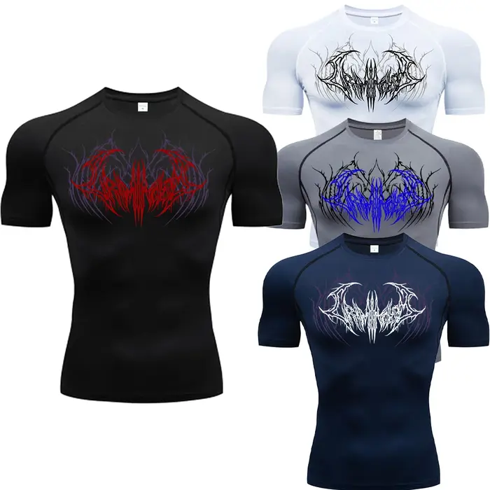 2025 Compression t-shirt hommes à manches courtes Sport t-shirts Fitness course vêtements