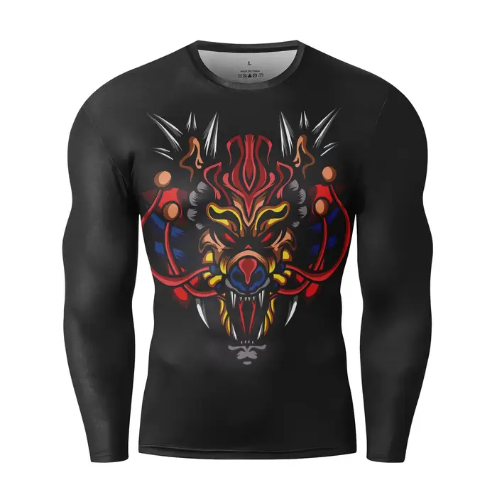 T-Shirt de course à manches longues pour hommes, séchage rapide, respirant, serré, adapté au Jiu-Jit
