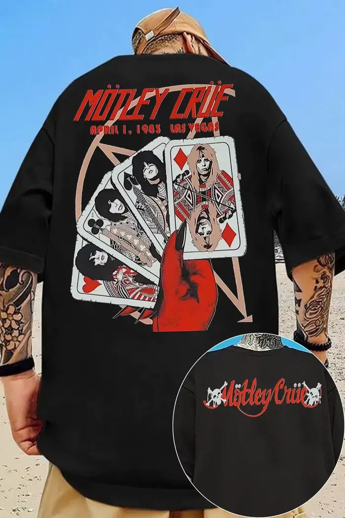 Nouveau T-shirt graphique Motley Crue 2026 pour hommes et femmes