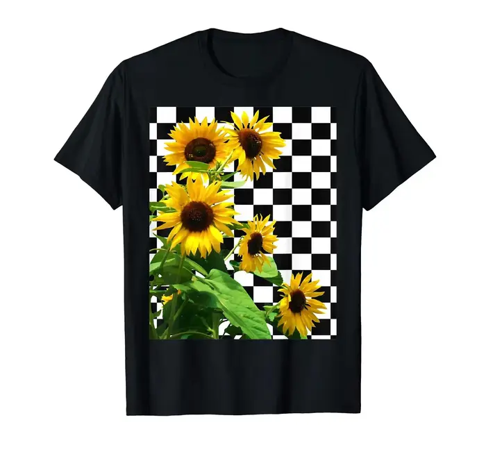 T-shirt d'été imprimé Sunflower Love