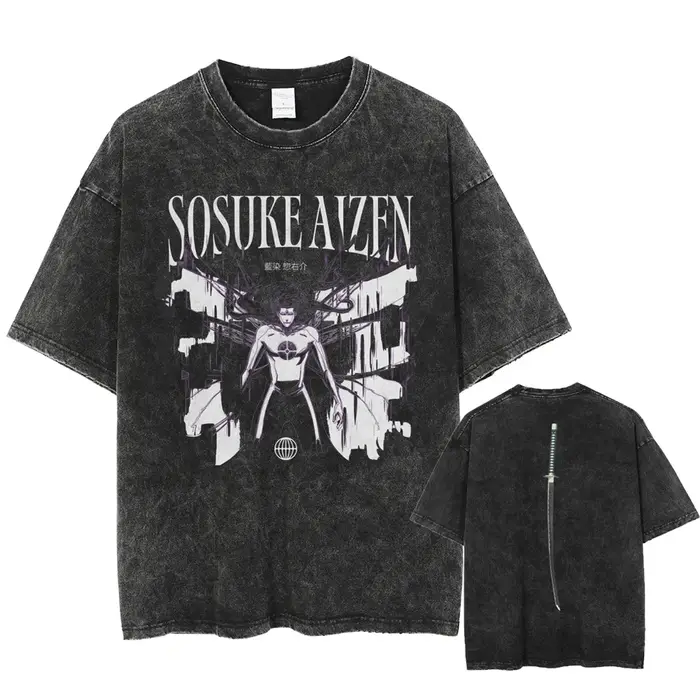 Anime chaud eau de javel Urahara Kisuke impression graphique T-shirt hommes femmes t-shirts Vintage Manga