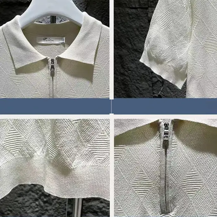 Polo à motif géométrique pour hommes