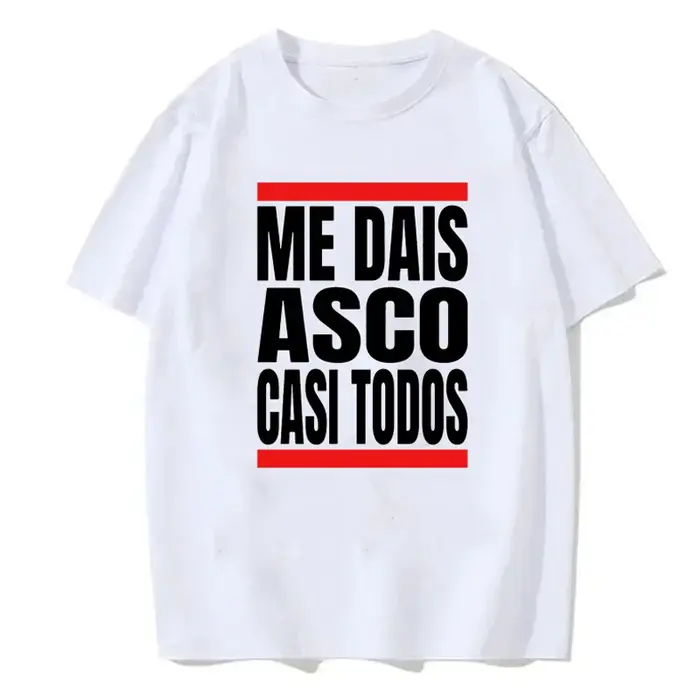 Me Dais Asco Gasi Todos motif imprimé t-shirt hommes femmes été neutre décontracté vêtements amples Harajuku coton Hip