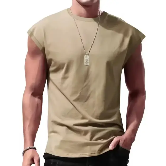 T-shirt décontracté à manches courtes et col rond pour homme