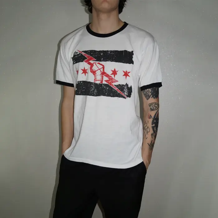 T-shirt Ringer CM Punk Best In The World pour homme, blanc et noir, imprimé 3D, sport, séchage rapid