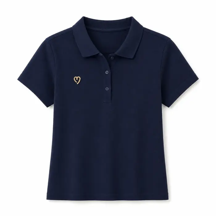 Chemise polo en coton mélangé pour femmes