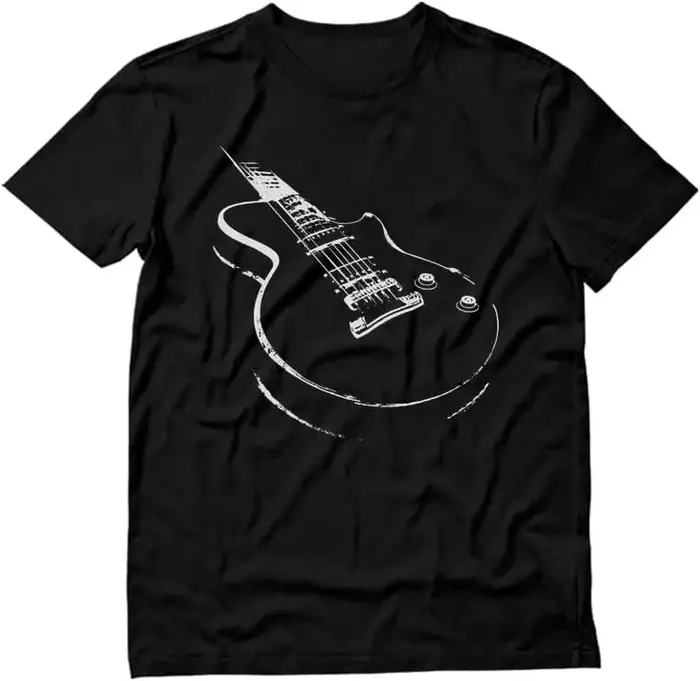 T-shirt de guitare pour femme - Un t-shirt graphique élégant et décontracté pour les musiciens et le