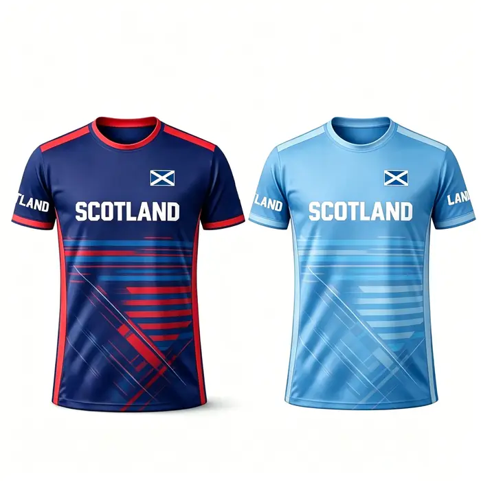 T-shirt imprimé drapeau écossais 2026 – Maillot de football respirant et à séchage rapide pour homme – Tenue d'entraînement quotidienne – Cadeau pour supporter
