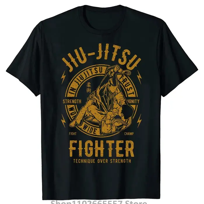 T-shirt 100% coton, Cool et décontracté, à la mode, JIU JITSU BJJ, brésilien Jiu Jitsu, à la mode, 2023