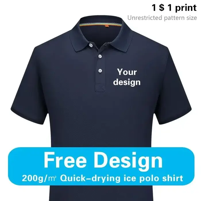 Polo personnalisé en soie glacée pour hommes et femmes