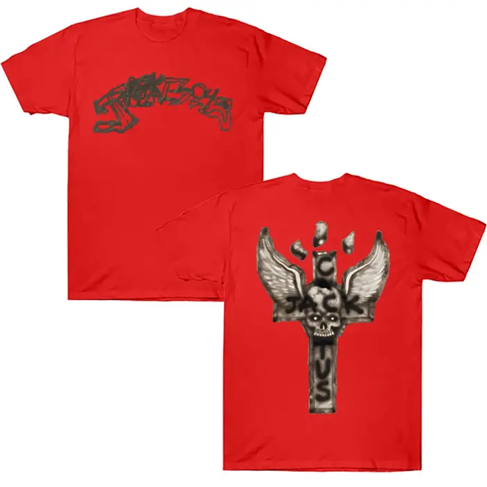 JACKBOYS 2 Album Art Graffiti T-shirt Traviss Scott Cactus Jack hauts ample décontracté coton col rond manches courtes