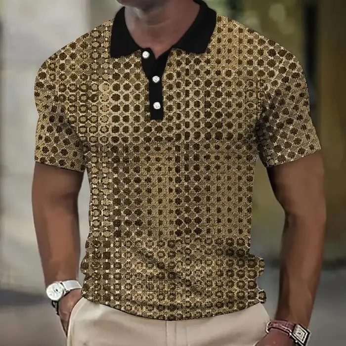 2023 Vente chaude Polo T-Shirt pour hommes 3d Spot imprimé vêtements