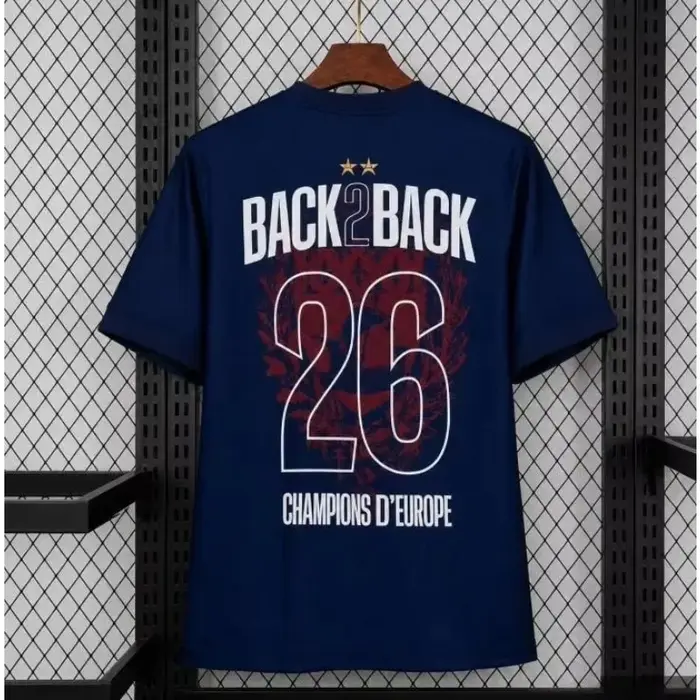 Nouveau T-shirt Dembélé Back 2 Back Champions Été 2026 – Célébration du Trophée N°10 – Tee-shirt de 