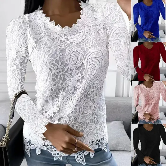 Dentelle t-shirt femmes élégant
