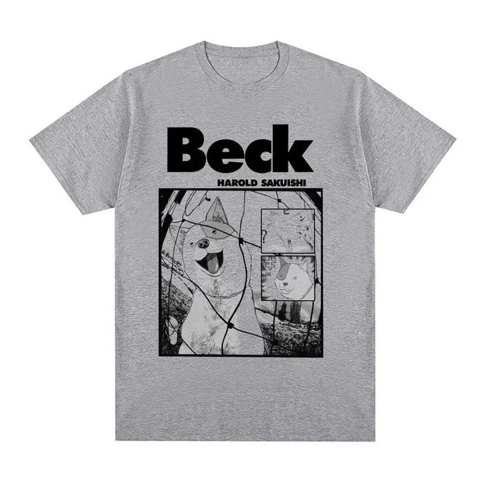 Beck Vintage T-shirt mongol Chop Squad Anime impression Art coton hommes