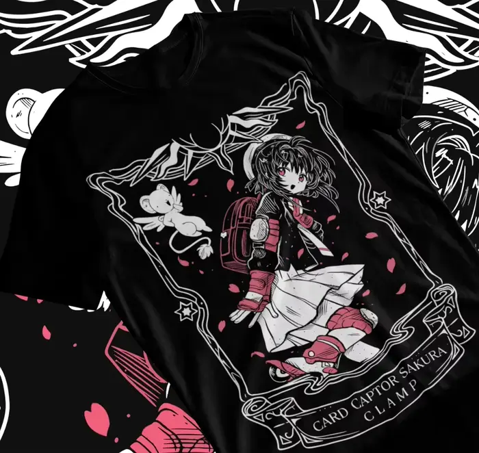 Cardcaptor Sakura T-shirt Kawaii Anime Manga Waifu Kero-Chan cadeau chemise