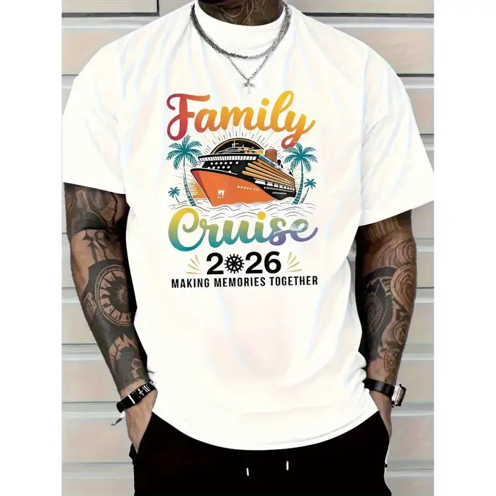T-shirt graphique en coton décontracté pour hommes