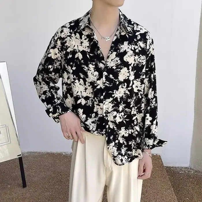 Chemise à fleurs pour hommes