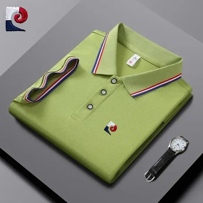 Polo d'été avec logo brodé de haute qualité pour hommes