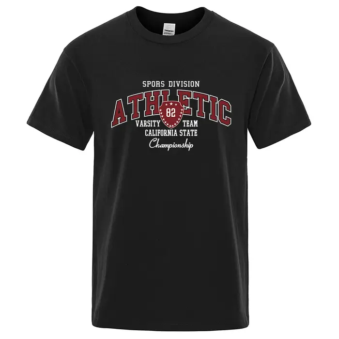 Athlétique 82 équipe universitaire californie état hommes T-Shirt été Streetwear décontracté marque 