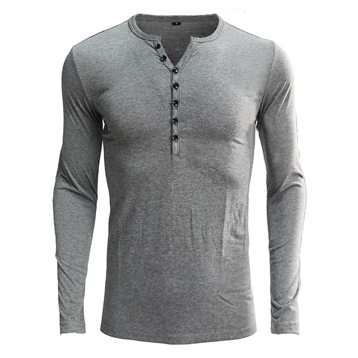 Polo décontracté à manches longues pour homme