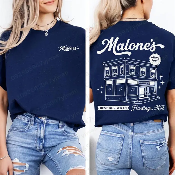 Malones Bar Hockey Off Campus Shirt Briar University Hockey Shirt Hannah Wells T-shirt romantique po