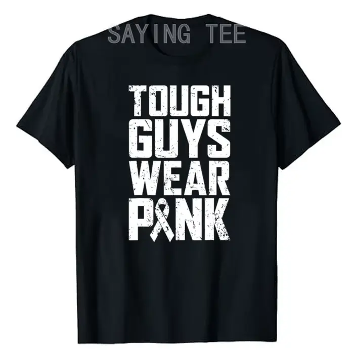 Tough Guile Wear-T-shirt rose de sensibilisation au cancer du sein pour hommes et garçons, t-shirt g
