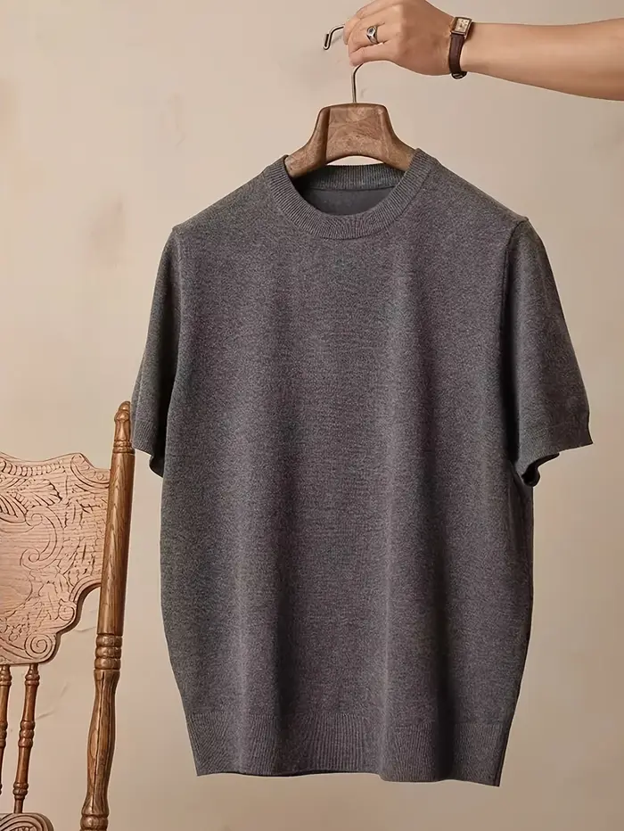 LVLAEA T-shirt en tricot pour hommes