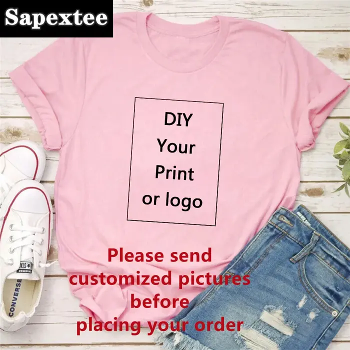 Impression personnalisée loisirs T-Shirt été femmes bricolage votre Photo ou Logo