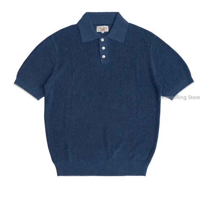 Polo en lin tricoté pour homme Red Tornado