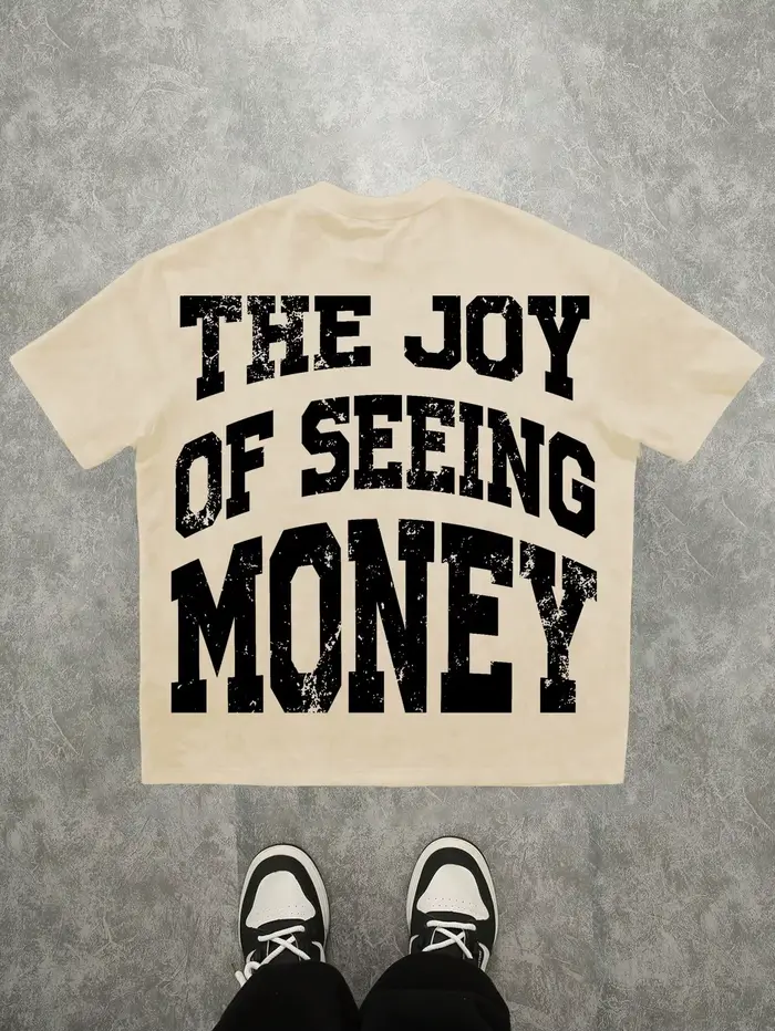 Le nouveau T-shirt pour hommes pour l'été 2025 comprend un motif de lettres 3D décontracté
