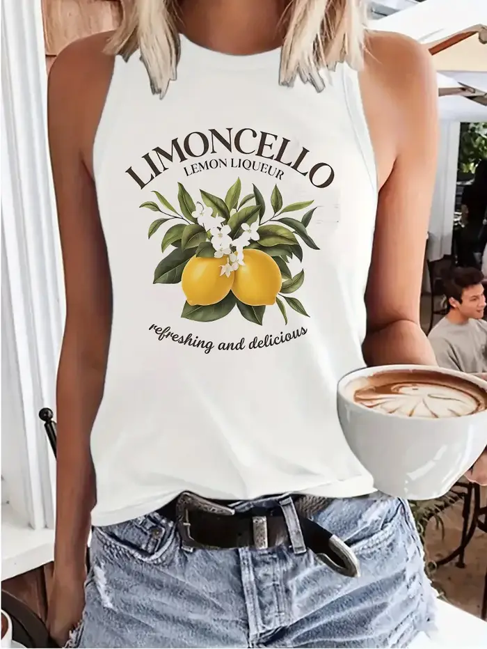 Débardeur Limoncello citron T-shirt imprimé gilet