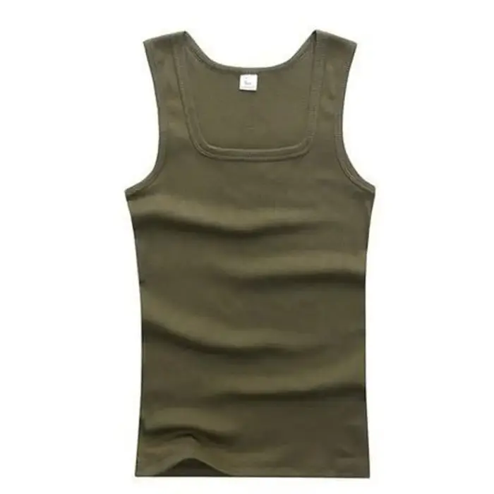 Débardeur à col carré en coton pour hommes et femmes