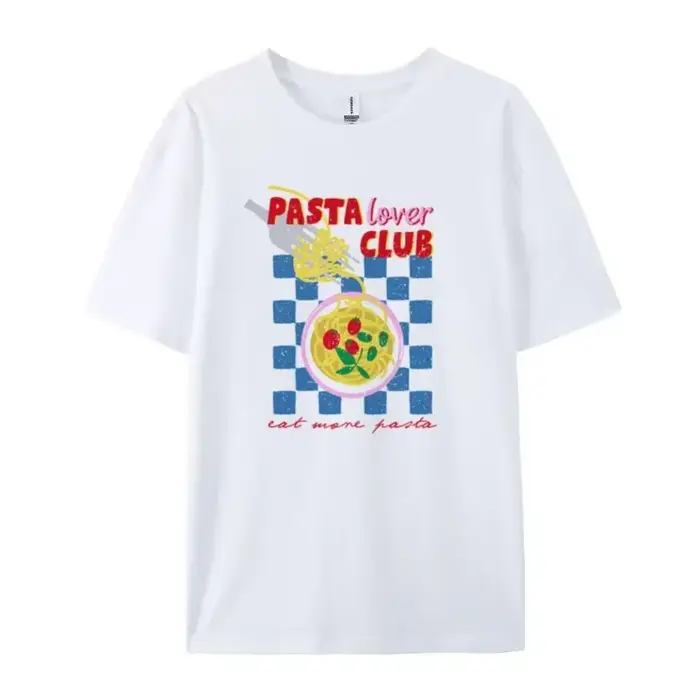 T-shirt à manches courtes Pasta Lover Club pour femme