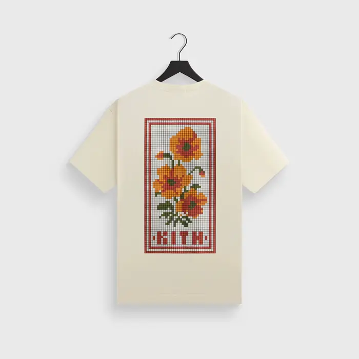 KITH Box T-shirt à manches courtes avec logo floral imprimé pour hommes et femmes