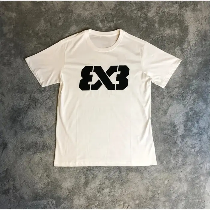 T-shirt de basketball pour homme, vêtement de sport respirant avec design EX, tenue d'entraînement de tir 3x3, streetwear élégant toutes saisons