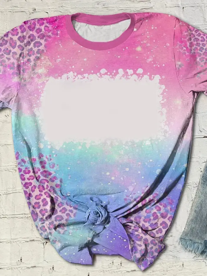 T-shirt à manches courtes en polyester pour sublimation