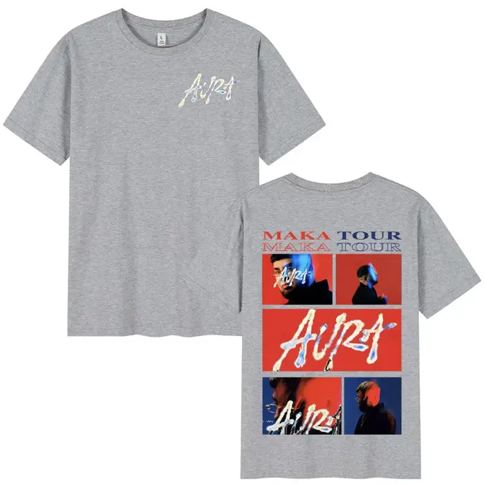 Rappeur Maka Aura 2025 Tour Merch t-shirts hommes femmes mode Hip Hop T-shirt été décontracté coton à manches courtes